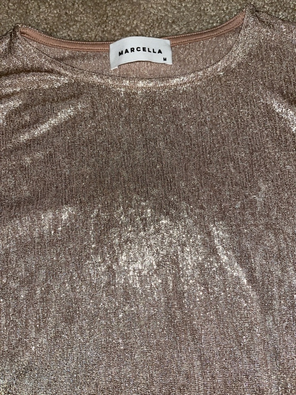 Women's Marcella Long Sleeve Ansley Metallic Top